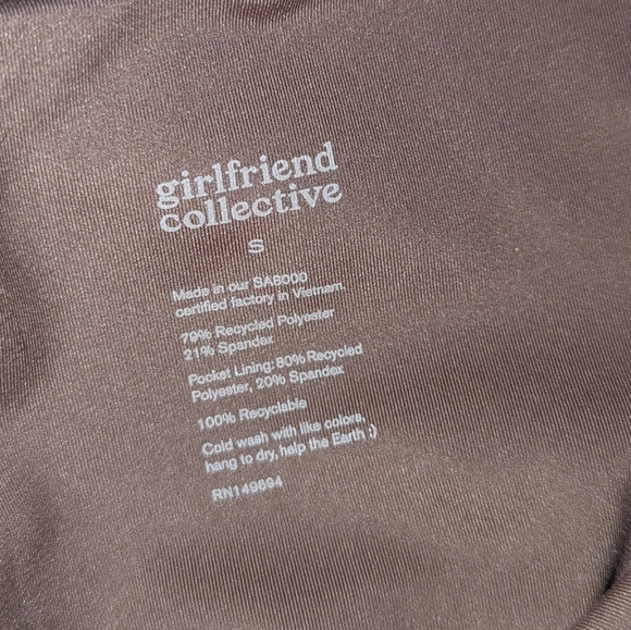 Girlfriend Collective Compressive Pocket Leggings Storm Brown Women's Small - Picture 7 of 10